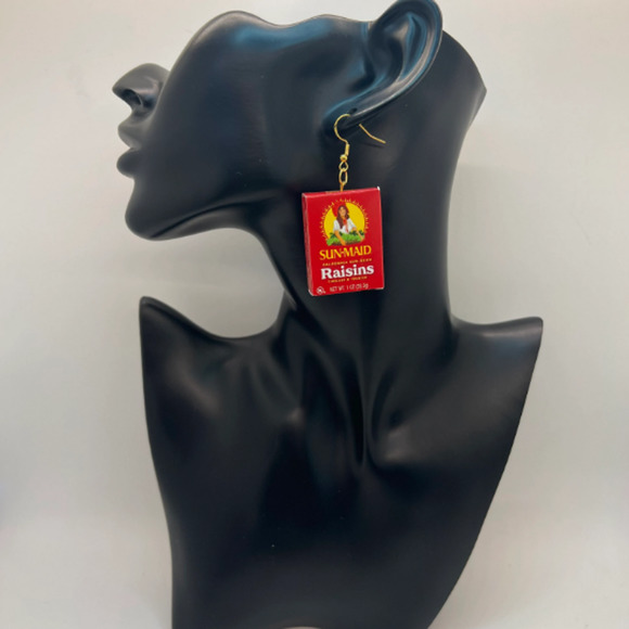 Raisin Earrings - Sun Maid Earrings - Mini Brands Earrings - Teacher Earrings - Picture 7 of 8